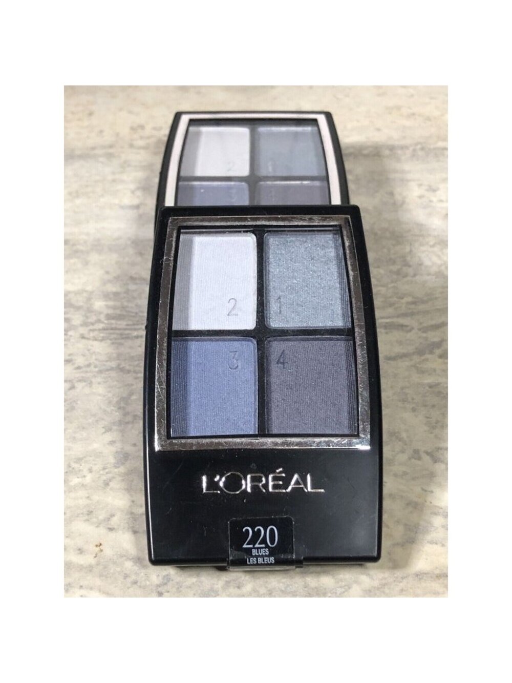 L'OREAL WEAR INFINITE Eyeshadow Quad No.220 Blues  0.16oz./4.8g NEW